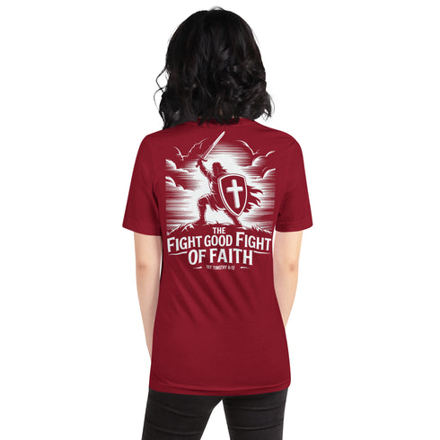 Fight The Good Fight Christian Bible Verse T-Shirt
